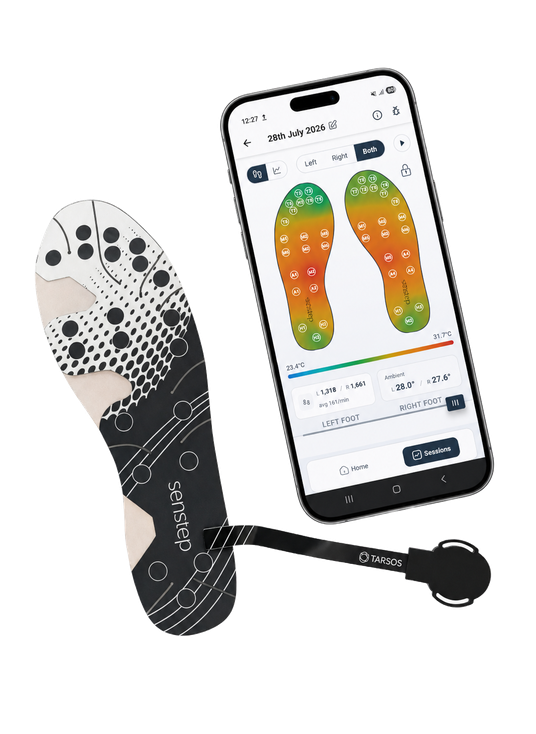 Tarsos Senstep with colourful foot-temperature heatmap
